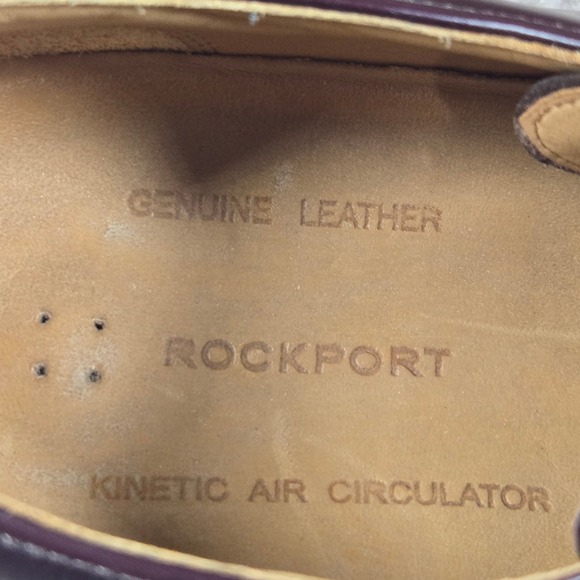 Rockport Mens 11M Burgundy Leather Kinetic Air Circulator APM1235E Oxford Shoes‎ main image 6